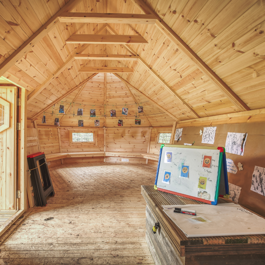 Allesley Primary School's Forest School Connected Cabins for a year round outdoor learning environment