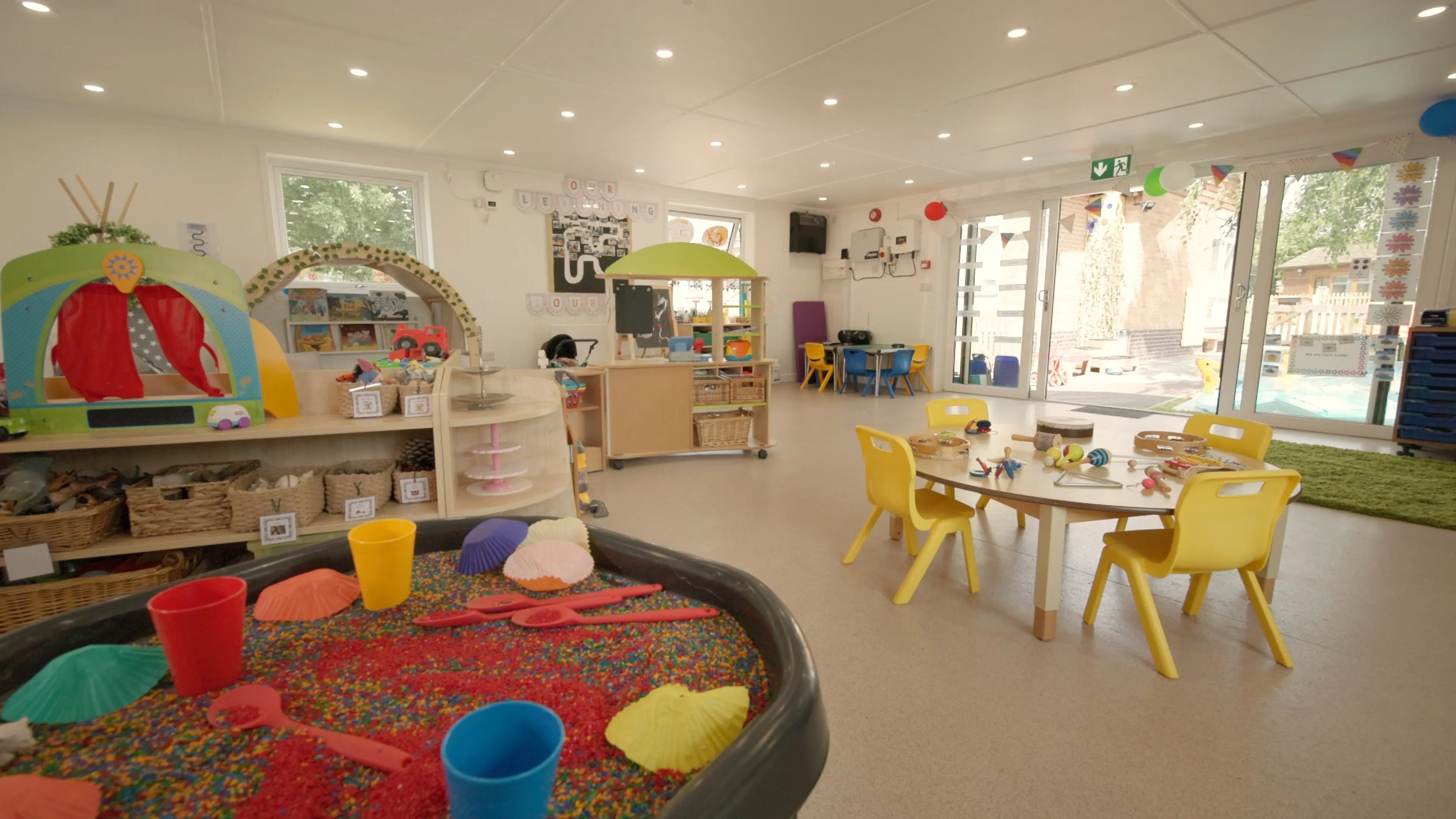 inside a school-based nursery building