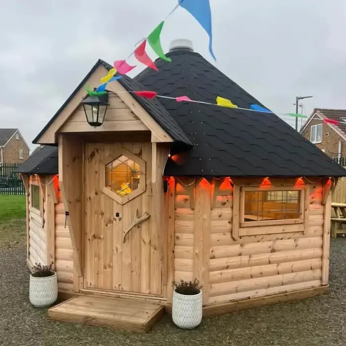 magical library cabin for school