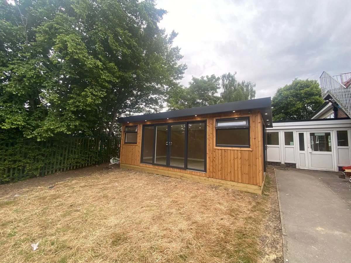 Cabins for Schools wooden classrooms with redwood cladding