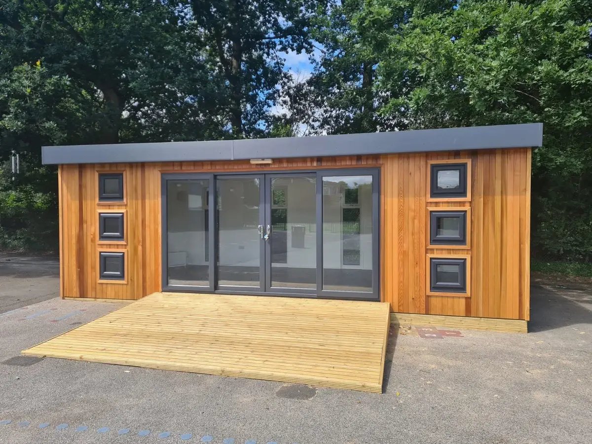 Cabins For Schools wooden classrooms with cedar cladding