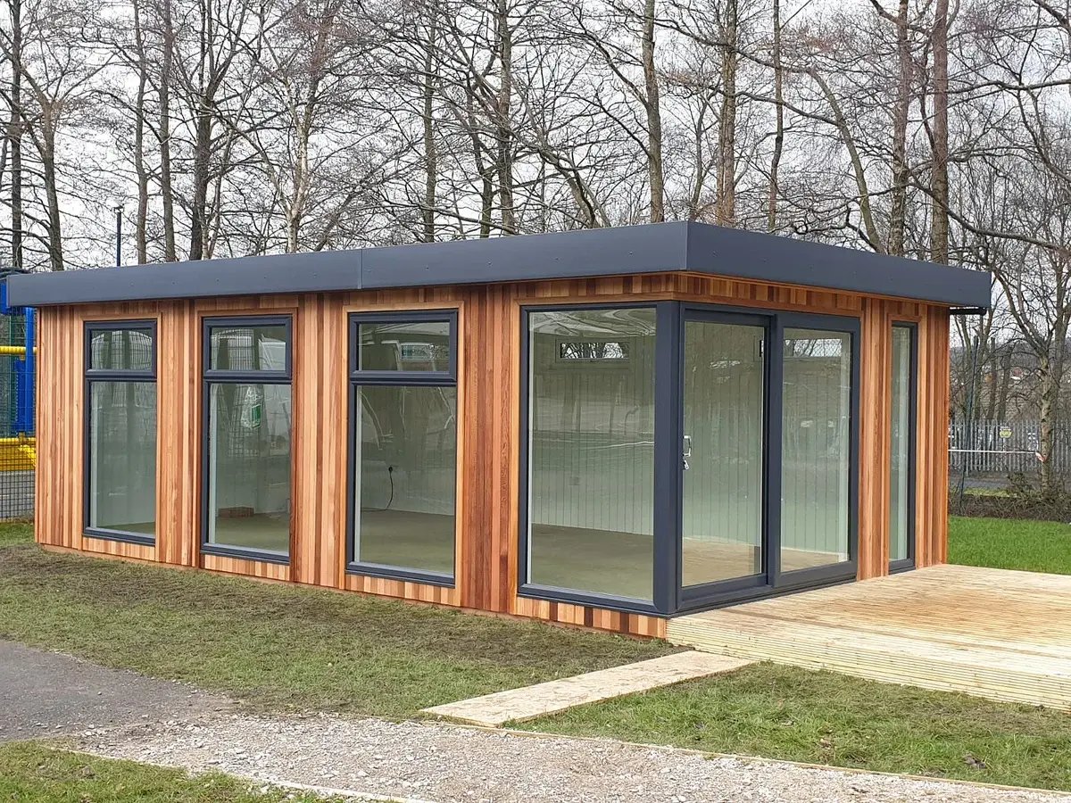 Cabins For Schools wooden classrooms with cedar cladding
