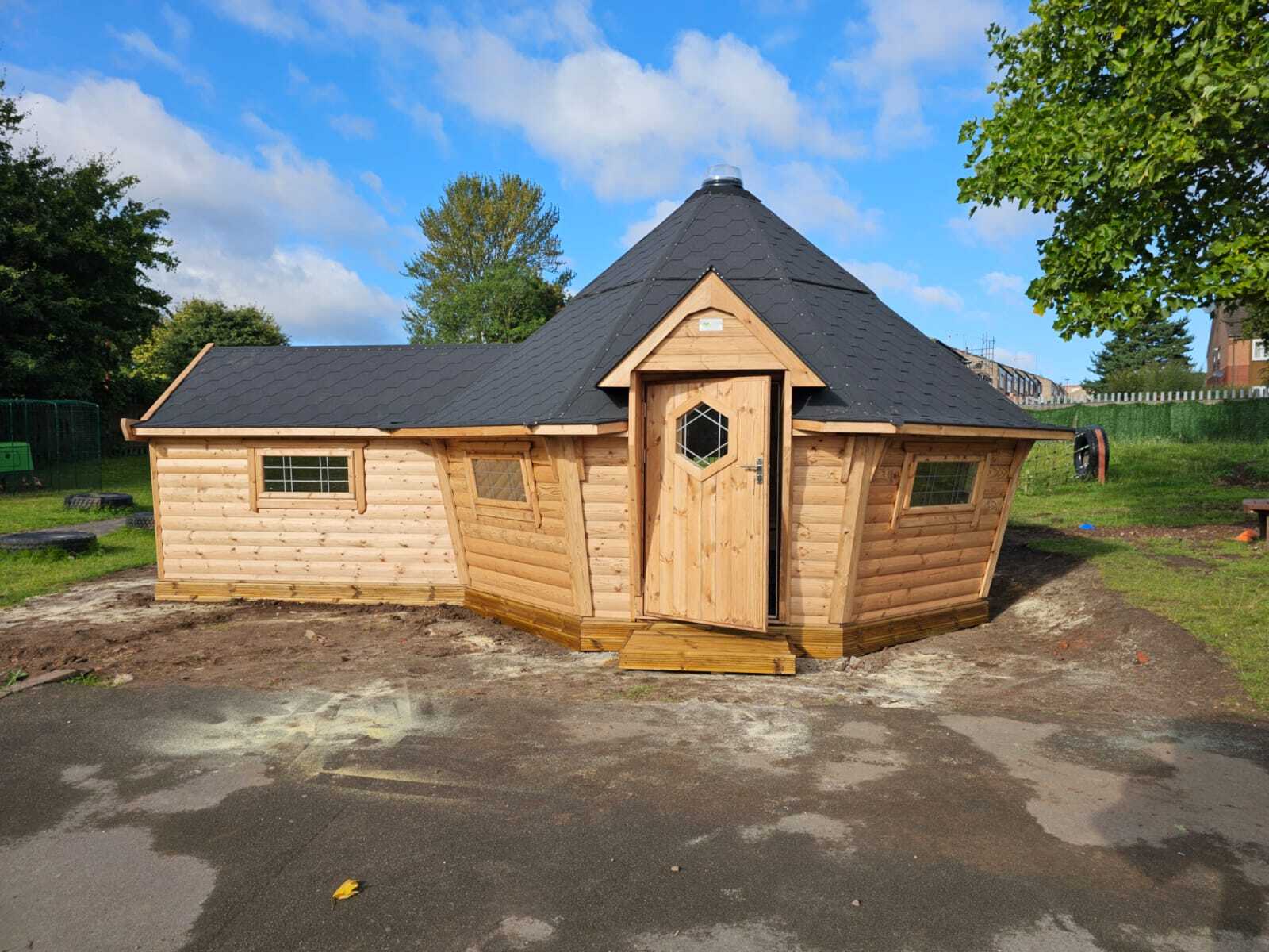 log cabin for wraparound care