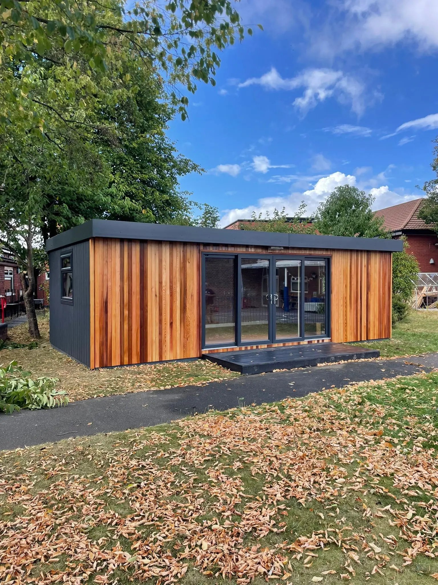 Cabins for Schools nursery room with cedar cladding