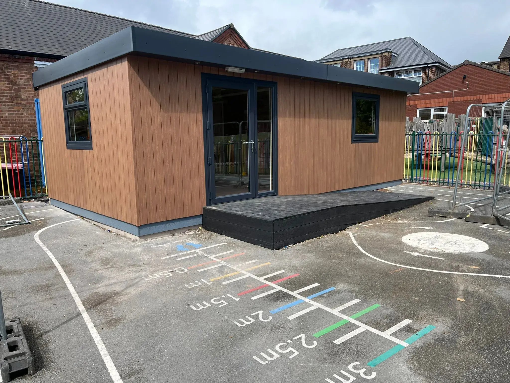 low maintenance school building