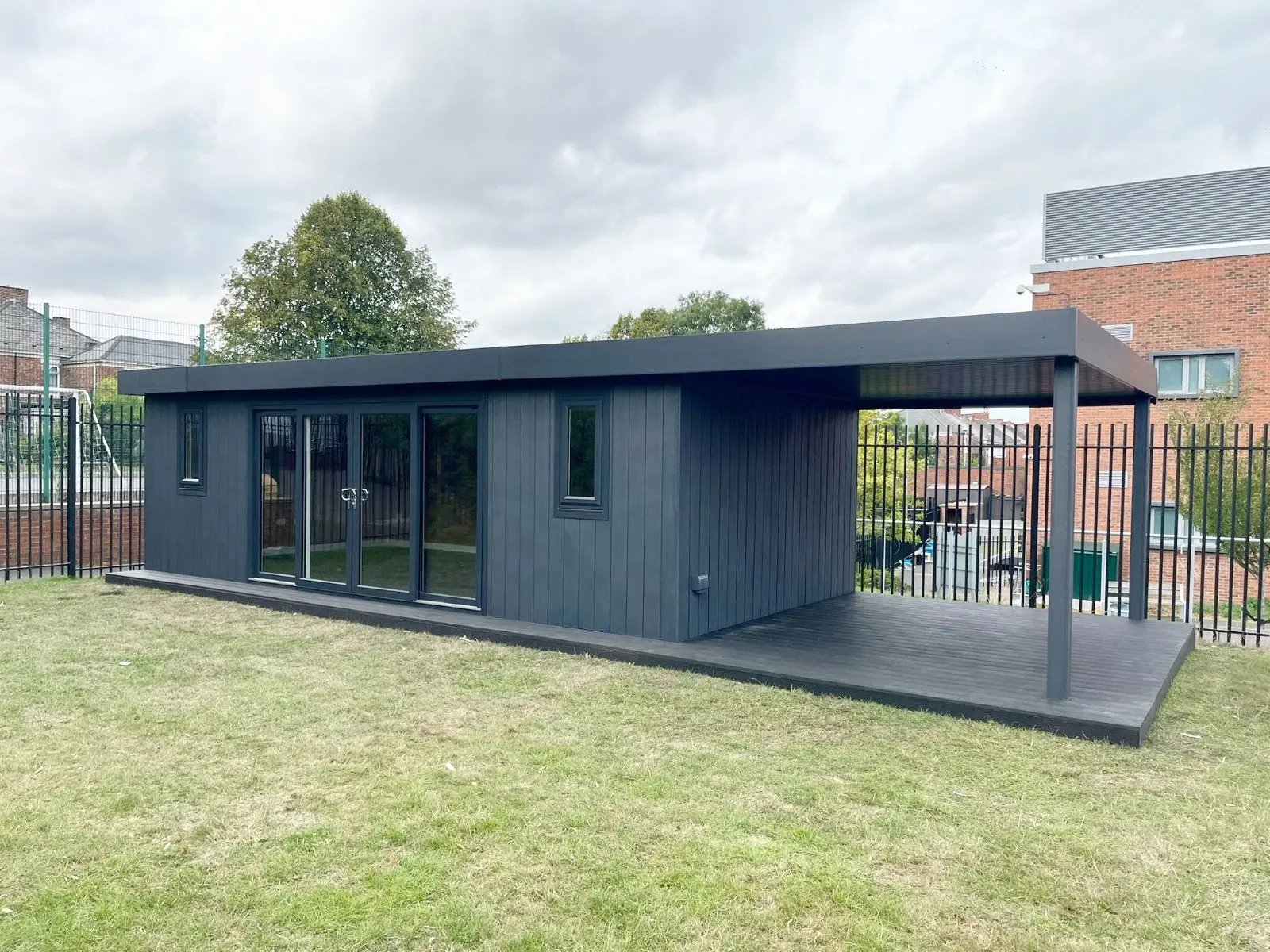 outdoor classroom with a covered veranda