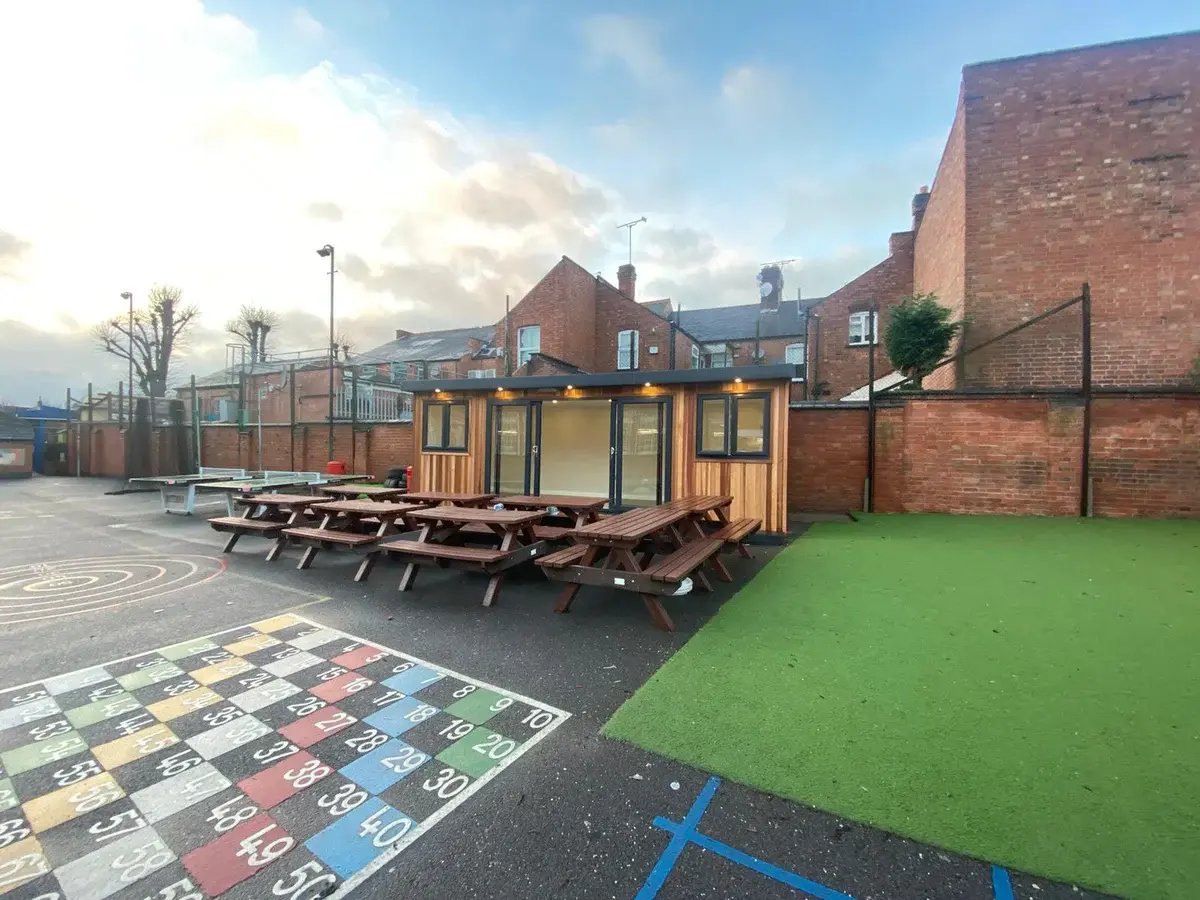 Cabins For Schools wooden classrooms with cedar cladding
