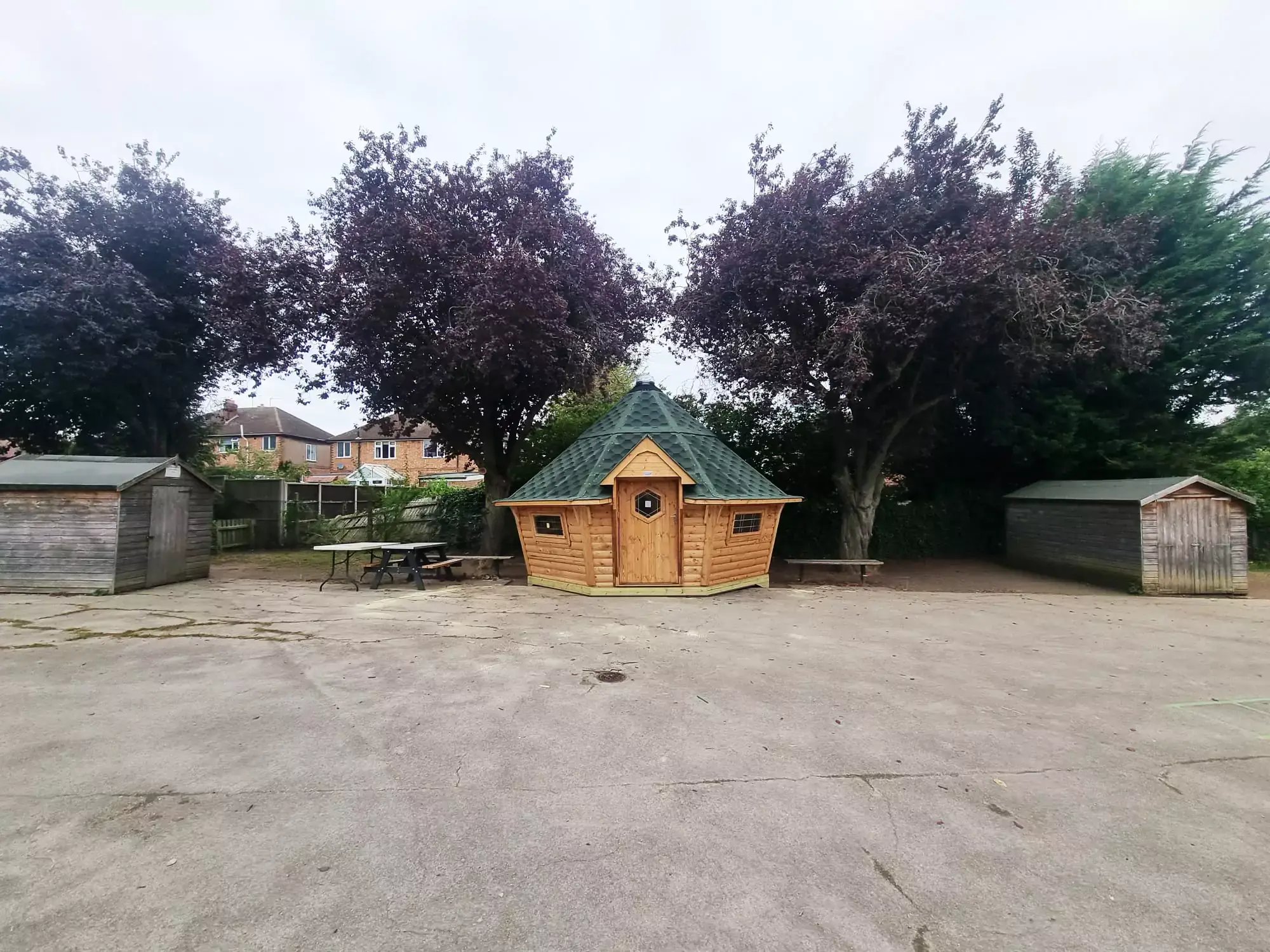 log cabin for school