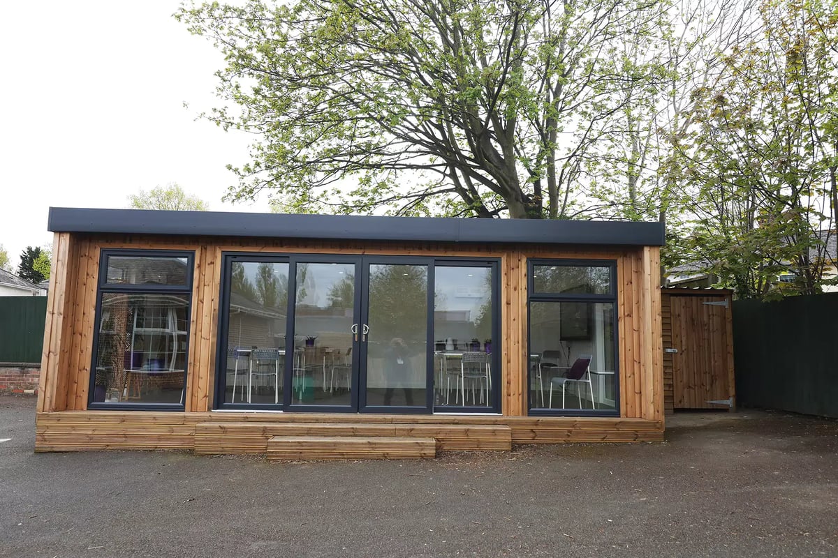 Cabins for Schools wooden classrooms with redwood cladding