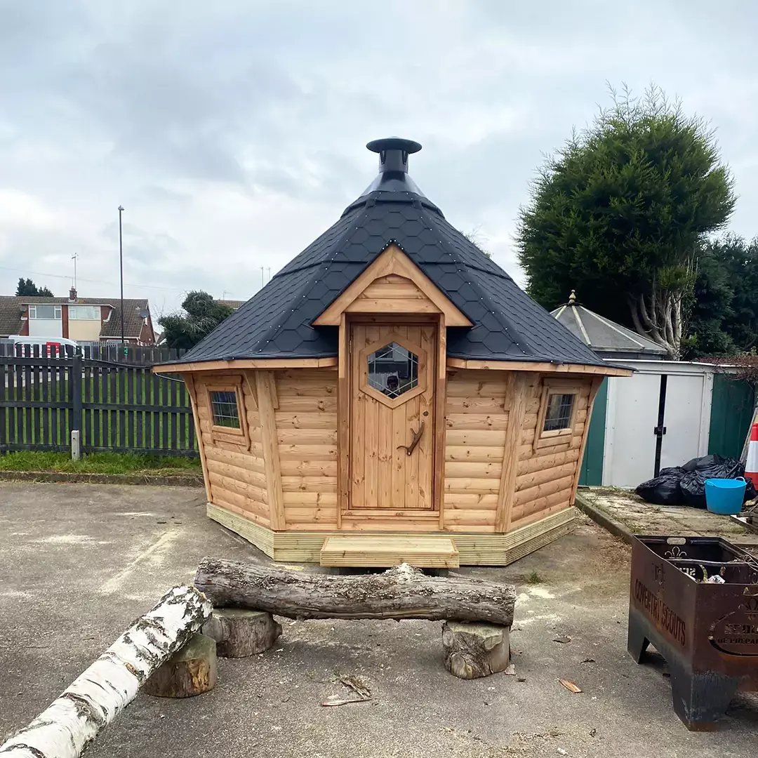 log cabin for scout group