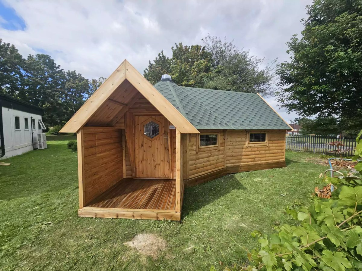 log cabin for outdoor learning 