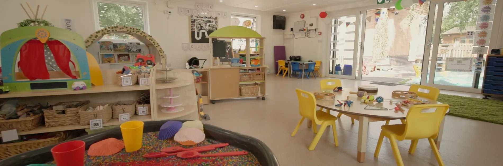 inside happy stars nursery's childcare compliant building designed as a school based nursery