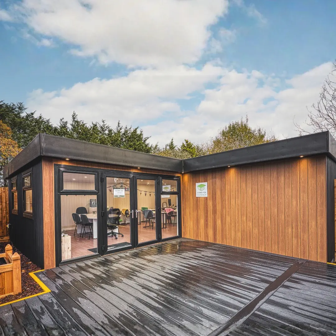 knotwood cladded school room