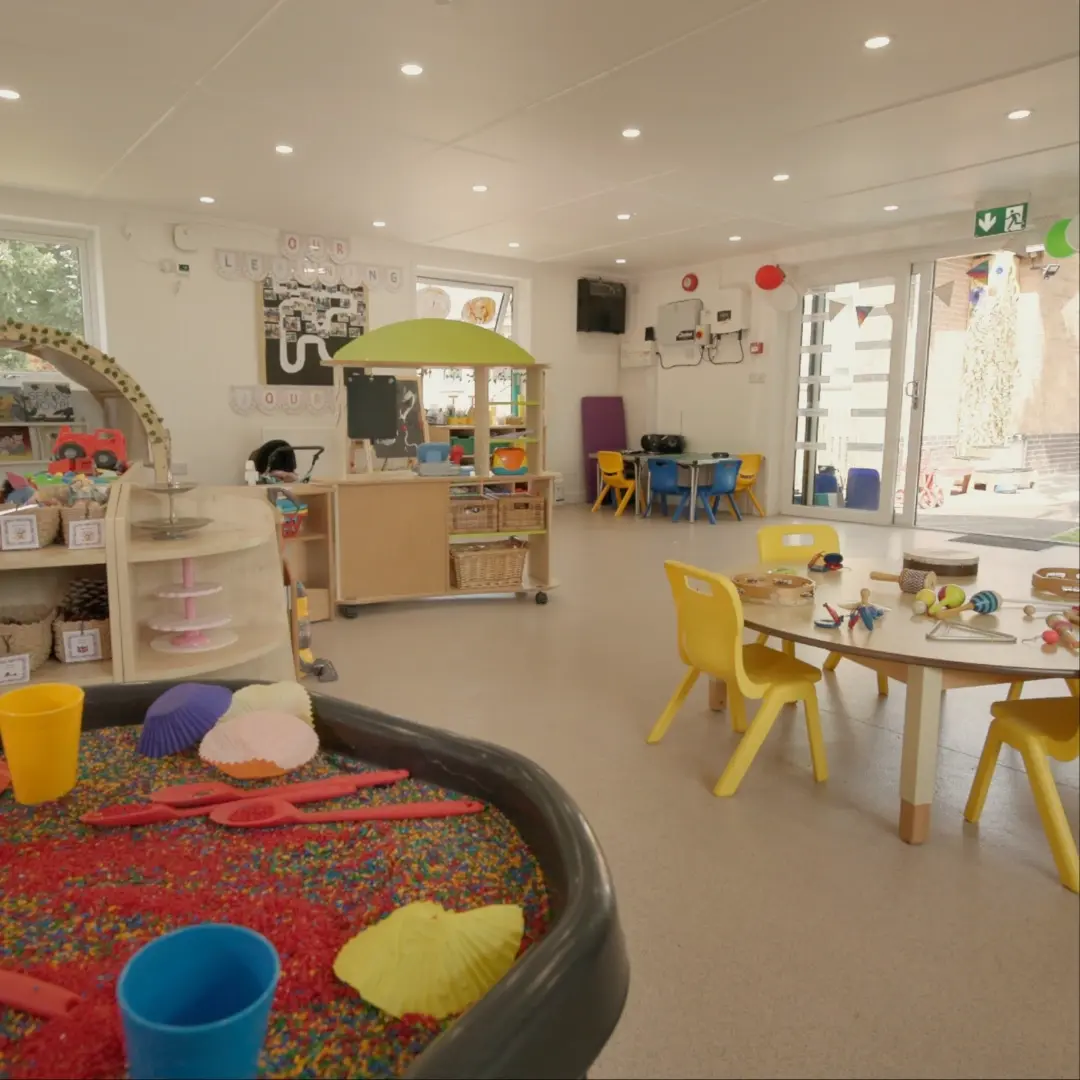 inside a cabins for schools nursery building