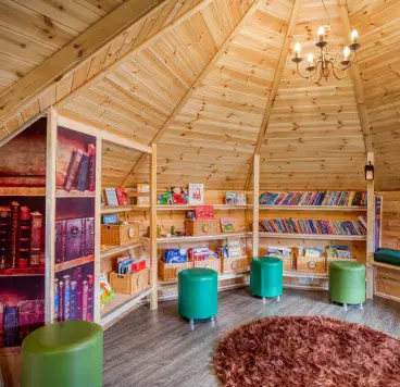 cosy reading nook connected cabins case study