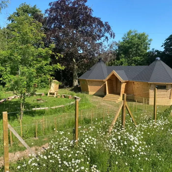 cutnall green c of e primary school's forest school log cabin
