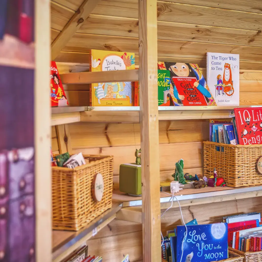 log cabin book nook
