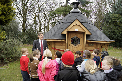Grand opening of a school forest cabin